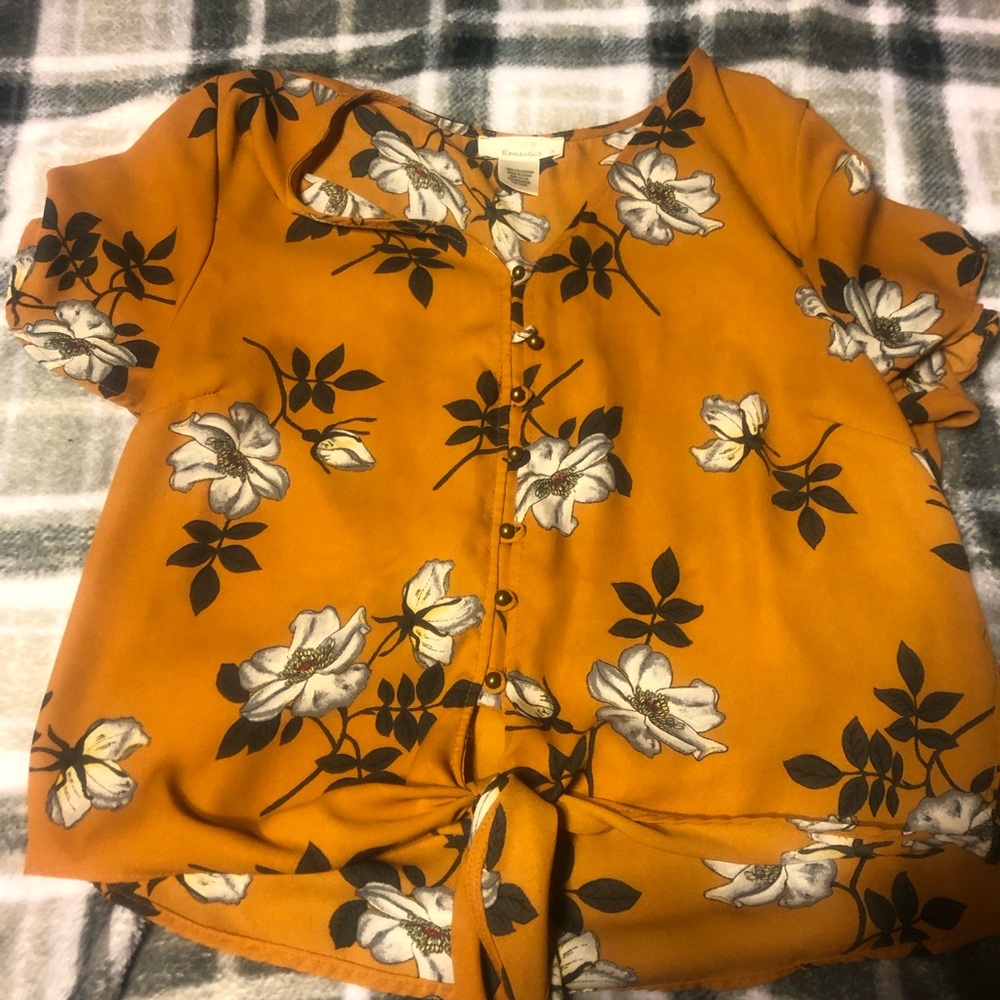 Button down floral blouse